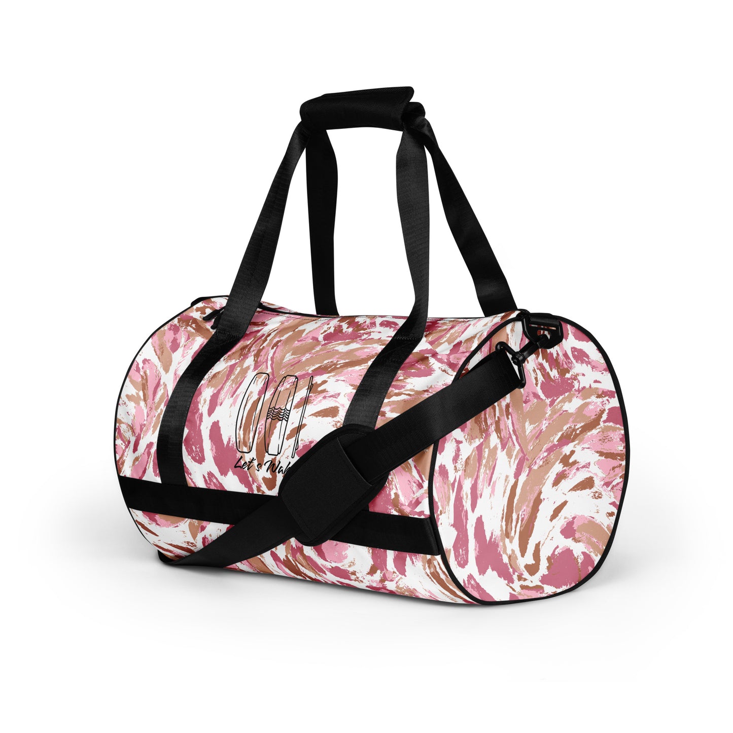 Lets Wake Allover-Print-Sporttasche Pink