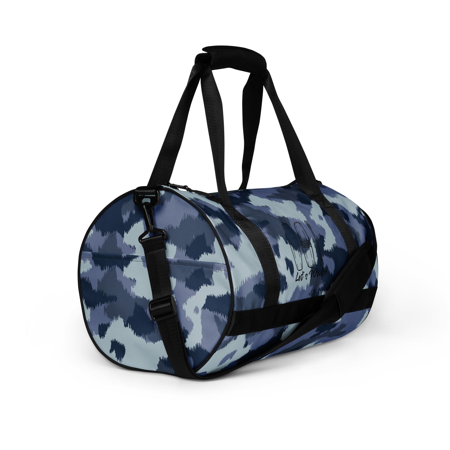 Blau Camo Allover-Print-Sporttasche