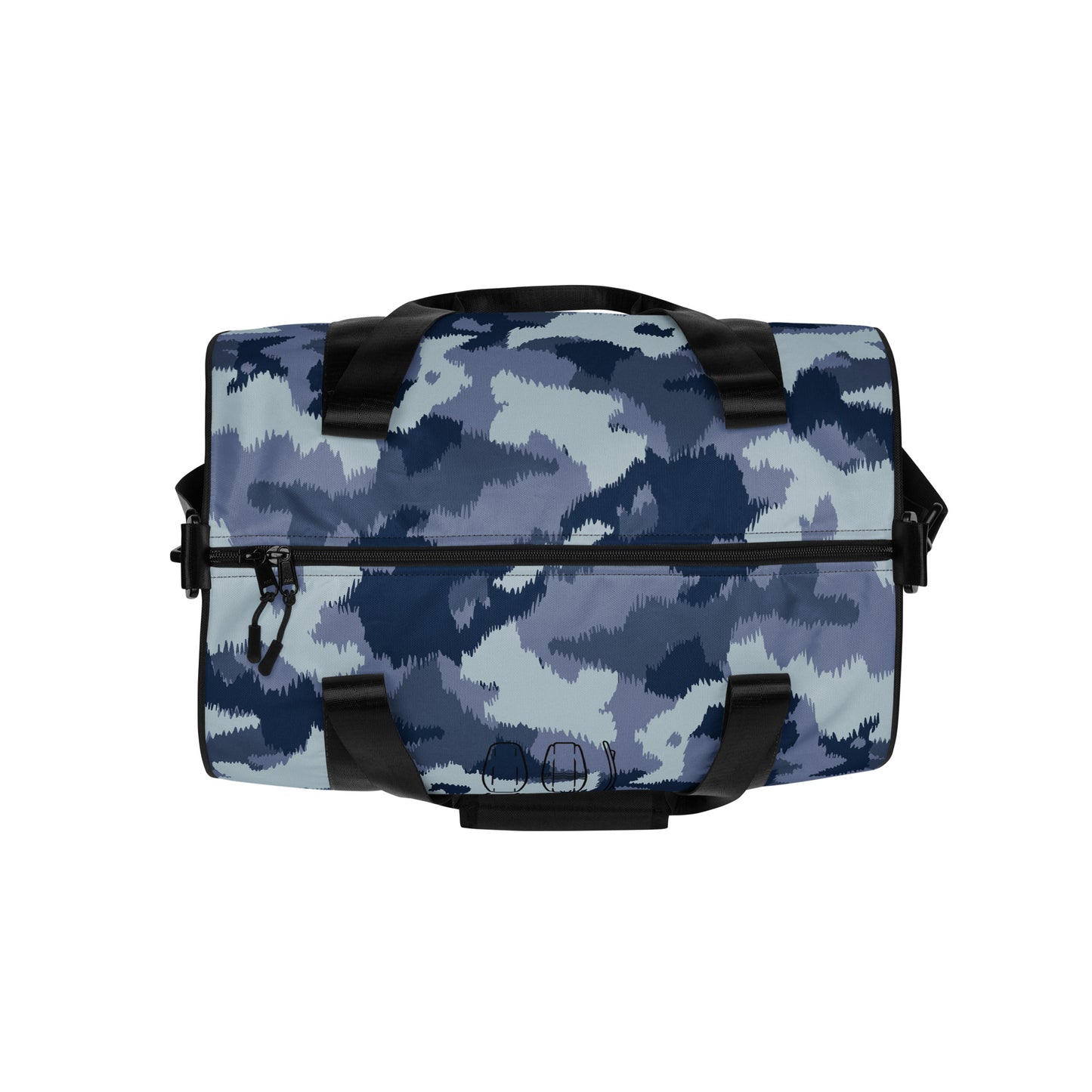 Blau Camo Allover-Print-Sporttasche