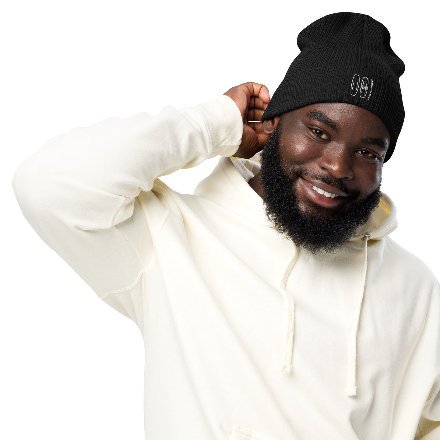 Unisex Gerippte Bio-Beanie