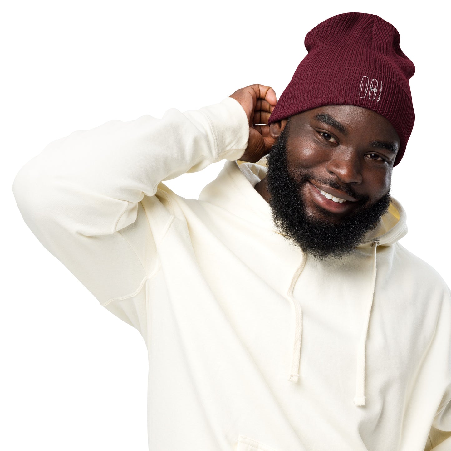 Unisex Gerippte Bio-Beanie
