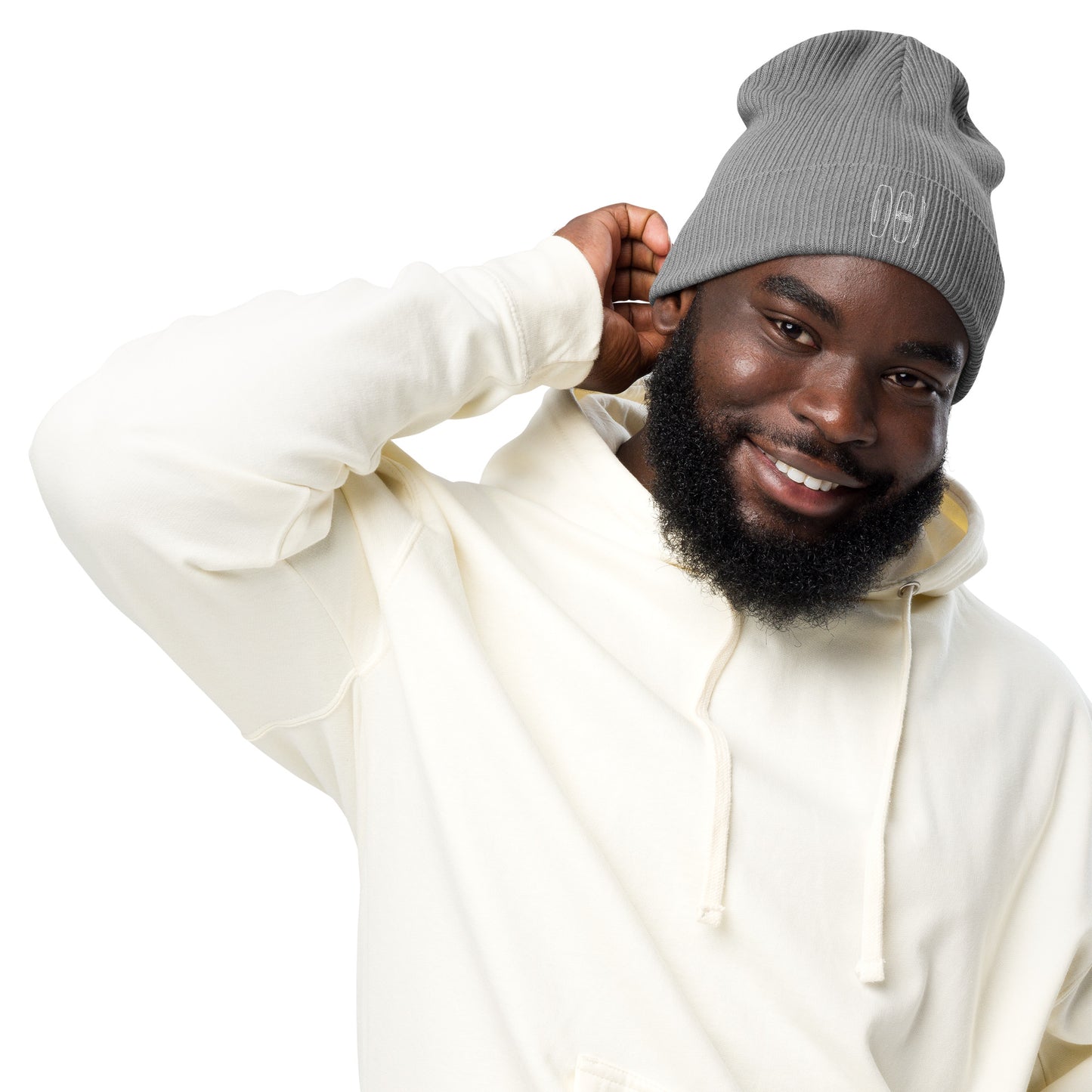 Unisex Gerippte Bio-Beanie