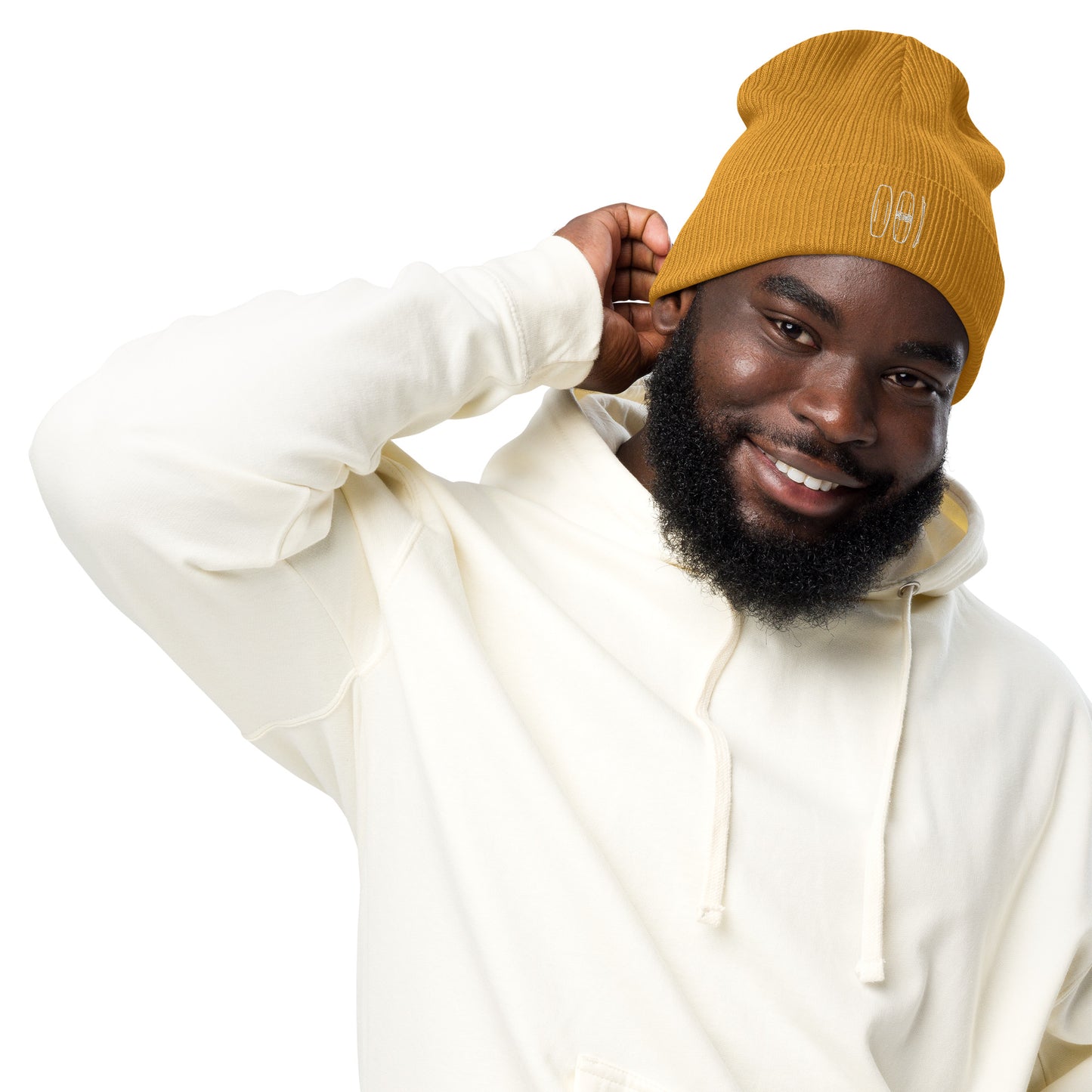 Unisex Gerippte Bio-Beanie