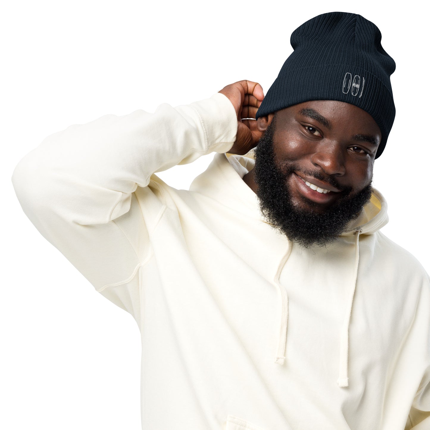 Unisex Gerippte Bio-Beanie