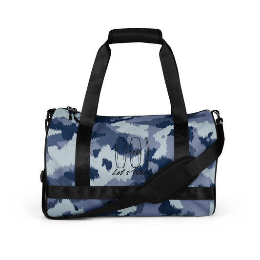 Blau Camo Allover-Print-Sporttasche