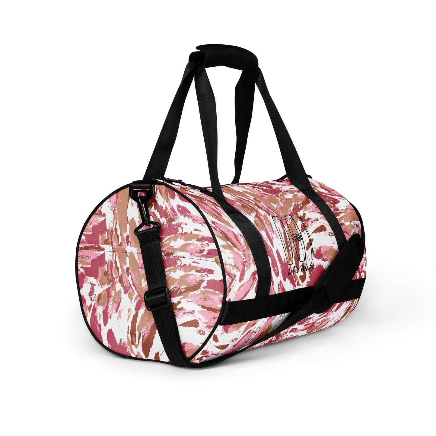 Lets Wake Allover-Print-Sporttasche Pink